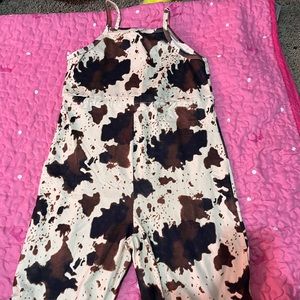 Animal print capri romper